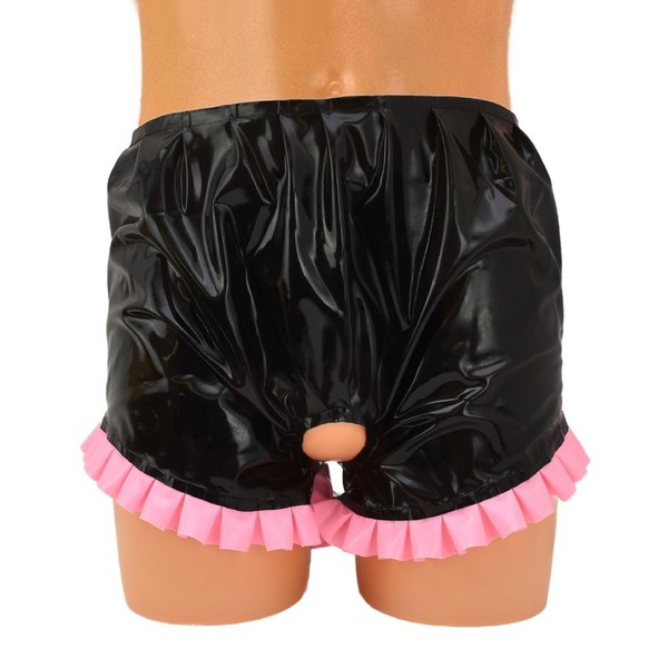 Latex Slip Ouvert Mit RüSchen Am Beinausschnitt (L)-image
