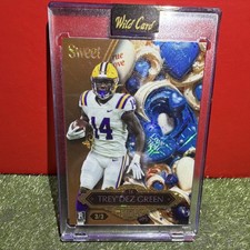 Wild Card Sweet Trey'Dez Green Rookie Serial Numbered 3/3 LSU Tigers