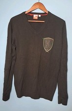 Puma Ferrari Scuderia Medium Black Red Long Sleeve Auto Racing Driving Sweater