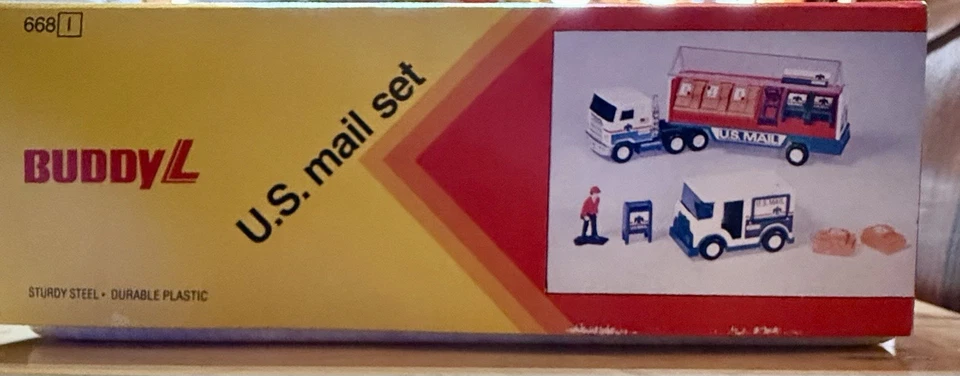 Vintage 1981 Rare Buddy L Pressed Steel US Mail Set #668 Brand New - Image 4 of 4