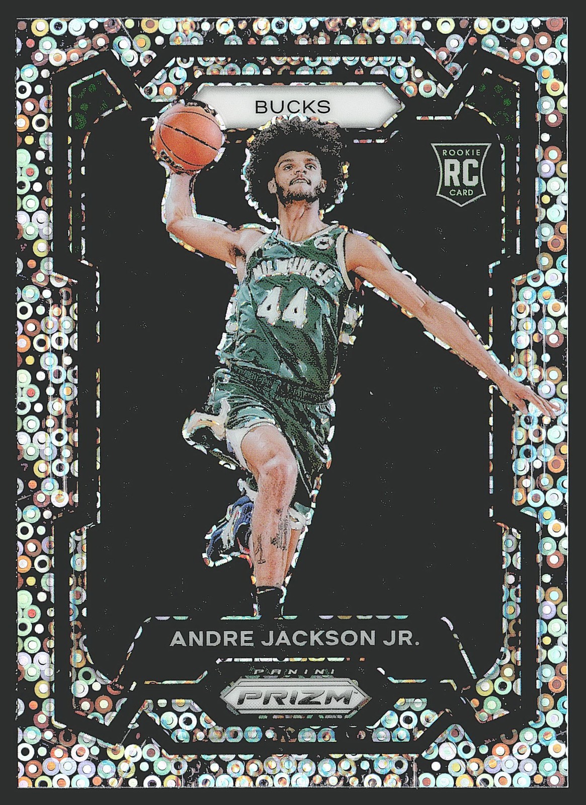 2023-24 Panini Prizm #131 Andre Jackson Jr. Prizms Fast Break Silver RC