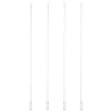 4-Pack Mini Blind Wand Clear, Sticks to Open Blinds Sturdy White Fiberglass W...