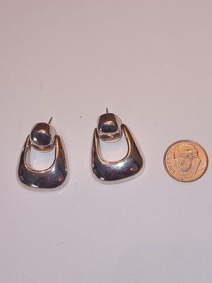 Sterling silver door knocker earrings