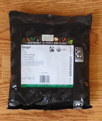 USDA Certified Organic Frontier Co-op Ground Ginger Root ~ 16 oz. Non-Irradiated