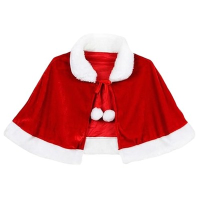 Weihnachtsumhang aus rotem Samt für Damen, Mädchen, roter Umhang, Weihnachtsm...