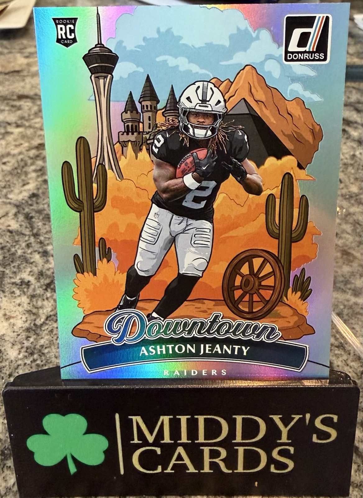 2025 Panini Donruss Ashton Jeanty Downtown RC #11 Case Hit SSP Raiders