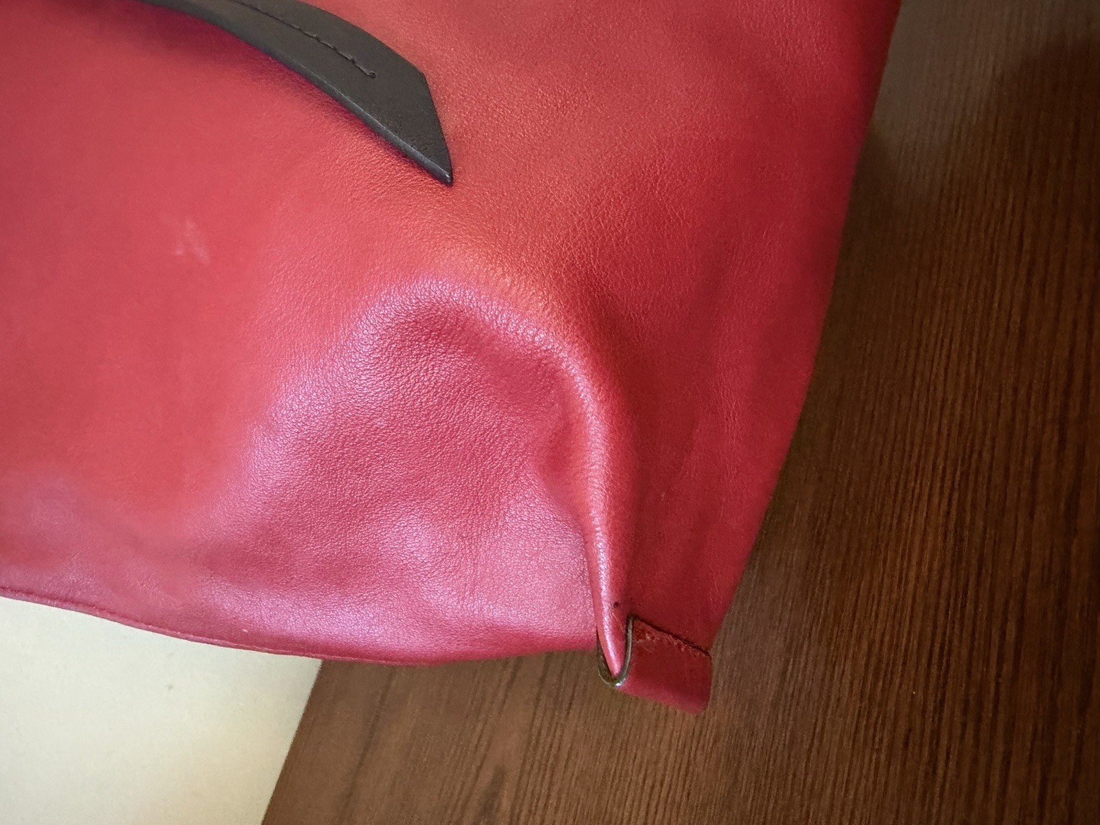 Preloved Authentic MIU MIU Grace Lux Shopping Tote Bag Red w/o Wallet Insert image 6