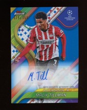 2024 Topps Finest UEFA Chrome Malik Tillman Auto Blue 75/150