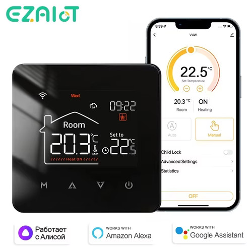 Tuya Smart Thermostat WiFi Floor Heating Gas Boiler Remote Control Google Alexa