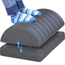 Under Desk Foot Rest Adjustable Height Office Gray