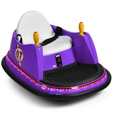 6V Kids Ride On Bumper Car Vehicle 360  Spin Race Toy w/ Remote Control Purple