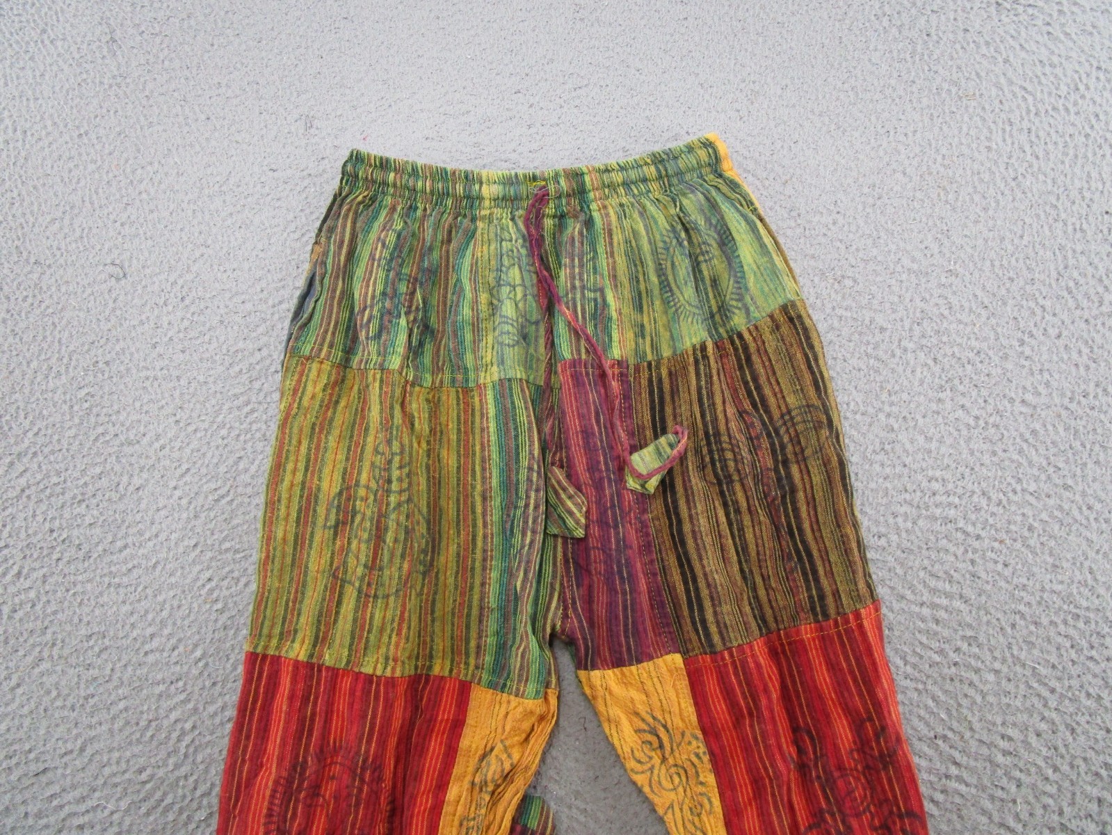 Boho Chic Hippie Patchwork Elastic Waist Drawstri… - image 3