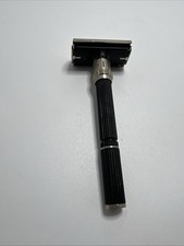 Gillette Vintage Old Safety Razor Made in USA Black Adjustable
