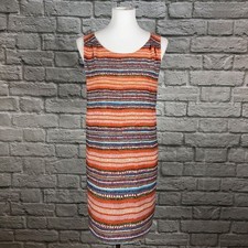 Elaine Rose Orange Multi Colored Sleeveless Dress