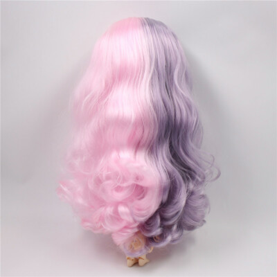 Takara 12'' Neo Blythe Doll RBL Pink mixed purple hair scalp & dome only wigs