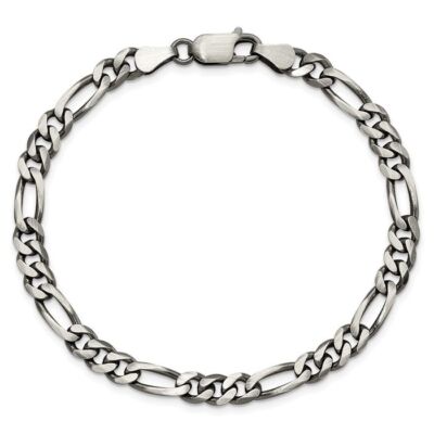 925 Sterling Silver 5.5mm Figaro Link Chain Bracelet | eBay