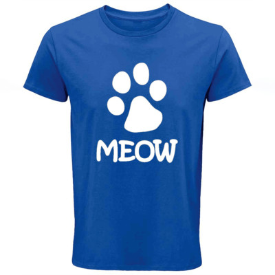 Lustige bedruckte T-Shirts Miau Fußabdruck Unisex