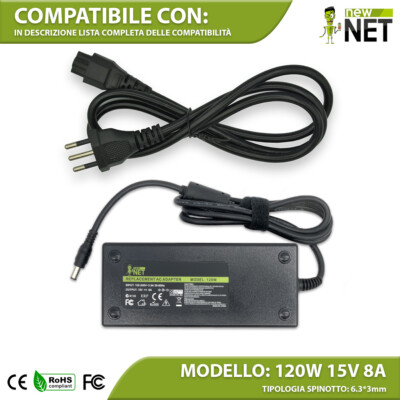 Netzteil kompatibel mit Toshiba Satellite M55-S3512 120W 15V 8A