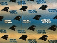 CAROLINA PANTHERS Cotton Fabric 1/4 Yard X 59" - Great for Masks or Quilts
