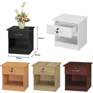 Drawer Bedside Table Side Storage Unit Security Lock Simple Shelving Storage Ebay
