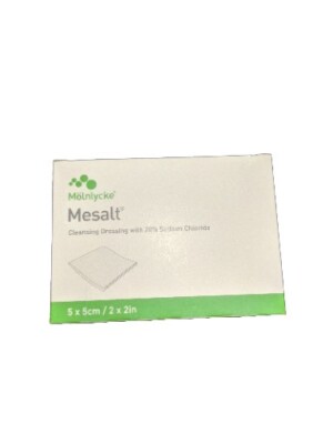 MOLNLYCKE 1 BX/30 EA 285580 Mesalt Sodium Chloride Impregnated Dressing 2"  x 2" | eBay