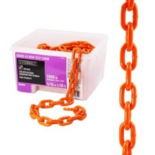 5/16" x 50' Grade 43 Zinc Plated Steel Chain - Heavy Duty, 3900 lb Capacity
