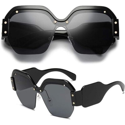 Oversized Sunglasses Women's Fashion Designer Inspired Statement Shades Lentes