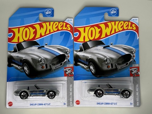 2024 Hot Wheels Shelby Cobra 427 S/C HW Rolling Metal "L" Case "ZAMAC" Lot of 2 - Picture 14 of 19