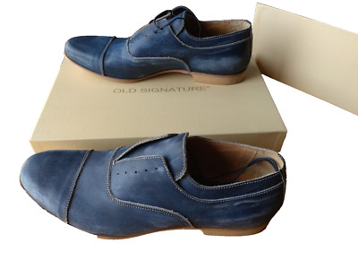 Herren Lederschuhe Blau NEU