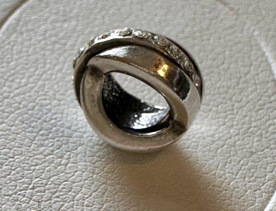 RL 925 ITALY Sterling Silver Bead For Charm Bracelet Cubic Zirconia - Image 4 of 4