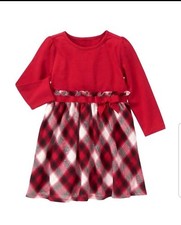 Gymboree Girls Christmas Dress long sleeves red size 5