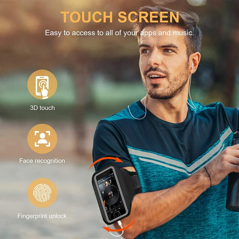 Sports Arm Band Mobile Phone Holder Running Gym Armband Exercise All Phones - image 2 of 4