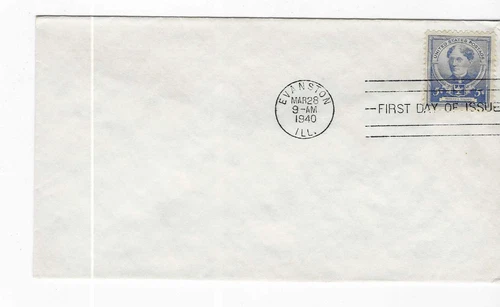 1940-FIRST DAY COVER-#872-FAMOUS AMERICANS-FRANCES WILLIARD