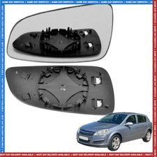Left Passenger side Wing mirror glass for Vauxhall Astra H Heated 04-08