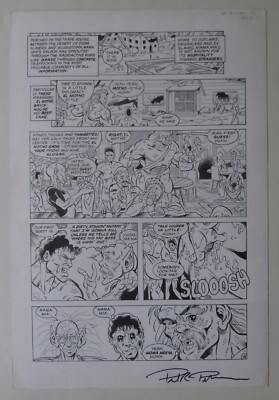 Sega Genesis Ex-Mutants Comic Book Drawing Paul Pelletier Roadhouse Bar Scene !!