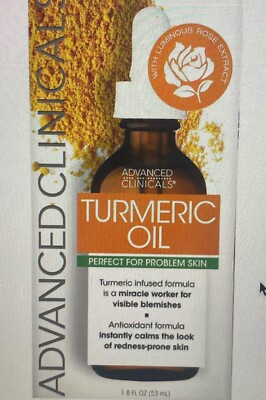 ADVANCED CLINICALS Turmeric Oil for Problem Skin & Redness, 1.8oz