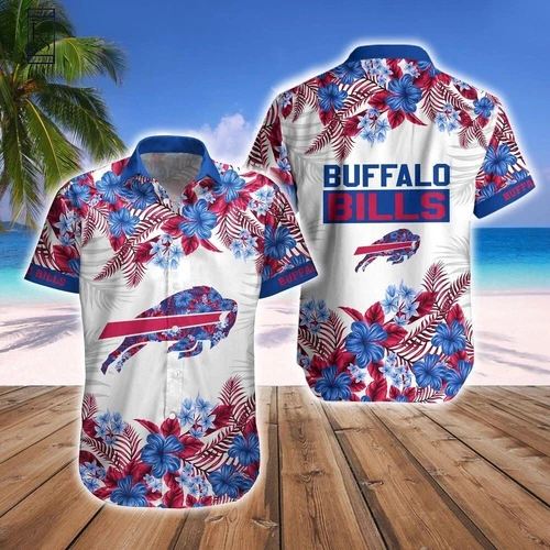 Buffalo Football Team Billss Hawaiian Button Down Shirt Unisex Adults