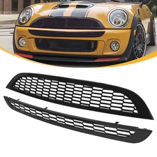 Honeycomb Mesh Front Grille Upper+Lower For 2002-2006 Mini Cooper S R50 R52 R53