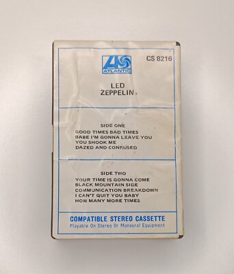 Led Zeppelin Kassette CS 8216 (USA) 1969 Sechziger Papierlabel (NM)