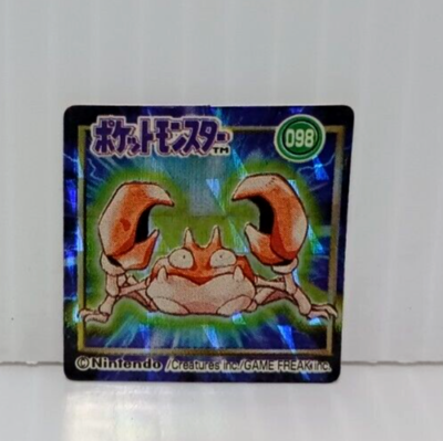 Krabby Card Game Mini Rare Holo Sticker Pokemon Pocket Monsters Japan Krabby Card Game Mini Rare Holo Sticker Pokemon Pocket Monsters Japan