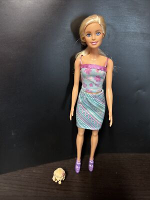 2016 Blonde Barbie & Pets Doll Wearing Barbie Fashion