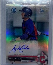 ANDREW CALICA 2017 TOPPS 1ST BOWMAN CHROME PROSPECTS REFRACTOR AUTO #D 355/499