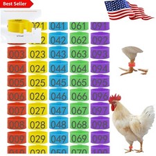 Color-Coded Poultry Leg Bands for Efficient Bird Identification - Pack of 100
