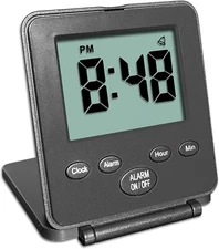 Digital Travel Alarm Clock - No Bells, No Whistles, Simple Basic Operation