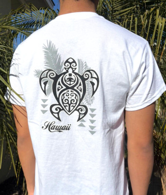 洋楽 BABADU We're Not To Blame 7 Hawaii AOR Hawaiian Hawaii Surfing Beach White T-shirt Tribal Turtle