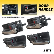 4x Chrome Gray Inside Door Handle Front Rear For 2003-2008 Toyota Corolla Matrix