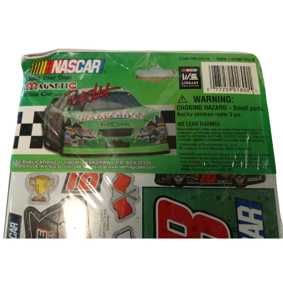 Bobby Labonte #18 NASCAR Magnetic Race Car Build Set - Serie Collector's Foto 4 de 4