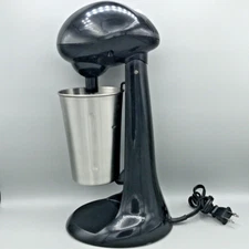 Kitchen Living Milkshake Maker Stainless Steel Cup Model HL-4011 Black TESTED