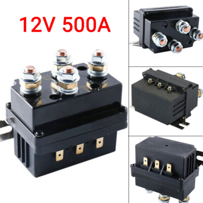 12V 500A Winch Solenoid Relay Controller Contactor 12000 LBS for Warn Badlands