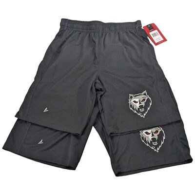 Kids Athletic Shorts Wolf Size Large RW BSN Sports with Drawstring 2 Pairs